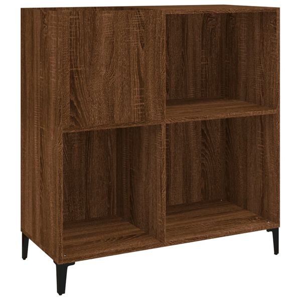 vidaXL Record Cabinet Brown Oak 84.5x38x89 cm Engineered Wood