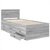 vidaXL Daybed Grey Sonoma and Black 100 x 200 cm Engineered Wood