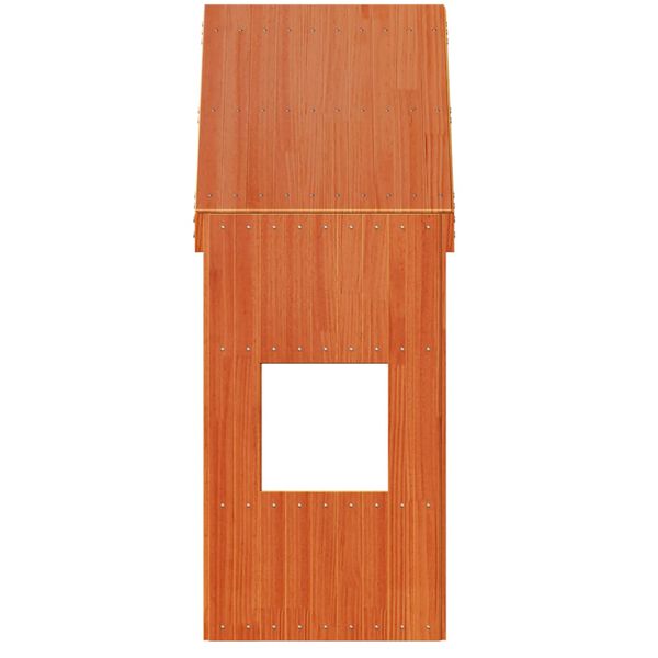 vidaXL Kids' Bed Roof Wax Brown 55x99x139.5 cm Solid Wood Pine