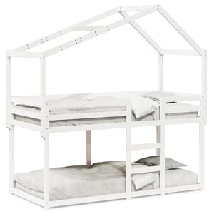 vidaXL Bunk Bed without Mattress White 90x200 cm Solid Wood Pine
