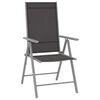vidaXL Folding Garden Chairs 2 pcs Textilene Black
