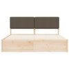 vidaXL Bed Frame with Upholstered Headboard Taupe 200 x 200 cm