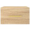vidaXL Wall-mounted Bedside Cabinets 2 pcs Sonoma Oak 35x35x20 cm