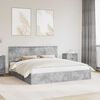 vidaXL Storage Bed Concrete Grey 180 x 200 cm Engineered Wood