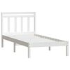 vidaXL Bed Frame without Mattress White Solid Wood 90x200 cm (810003+814075)