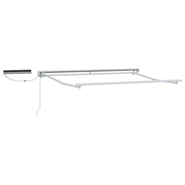 vidaXL Electric Retractable Awning Anthracite and White 3.5 x 2 m