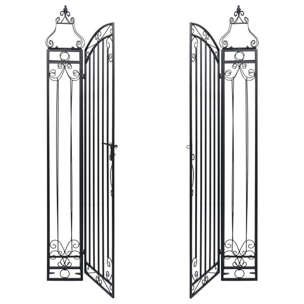 vidaXL Ornamental Garden Gate Wrought Iron 122x20.5x160 cm