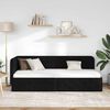 vidaXL Corner Bed Frame with Headboard Black 80 x 200 cm Fabric
