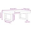 vidaXL Basin Shelf Wall Mounted Steel and Solid Wood Beech