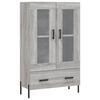 vidaXL Highboard Grey Sonoma 69,5x31x115 cm Engineered Wood