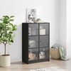 vidaXL Highboard with Doors Black 68x37x109 cm Engineered Wood