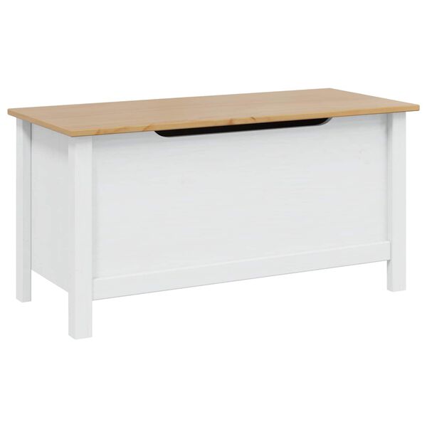 vidaXL Storage Box with Storage White and Honey Brown 90 x 40 x 45 cm