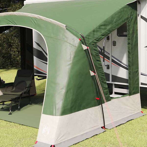 vidaXL Caravan Tent with Roof with Storage Green 410 x 275 x 245 cm