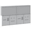 vidaXL Tool Cabinet and Pegboard Set 6 pcs Black 200 x 20 x 115 cm