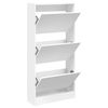 vidaXL Shoe Cabinet White 60x21x125,5 cm Engineered Wood