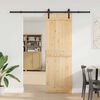 vidaXL Sliding Door with Hardware Set 70x210 cm Solid Wood Pine