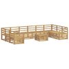 vidaXL Outdoor Sofa Set 11 pcs White Solid Acacia Wood