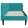 vidaXL Corner Bed Frame with Headboard Turquoise 80 x 200 cm Velvet
