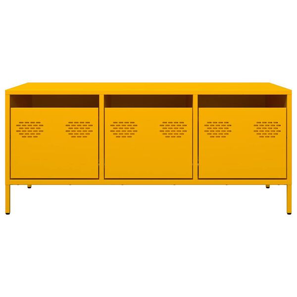 vidaXL Coffee Table Mustard Yellow 101.5x50x43.5 cm Cold-rolled Steel