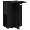 vidaXL End Table Black Oak 35 x 40 x 55 cm Engineered Wood