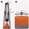 vidaXL Shower Tent Folding Grey and Orange 160 x 160 x 227 cm Steel