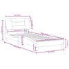 vidaXL Bed Frame with LED without Mattress "Hvar" White 80x200 cm