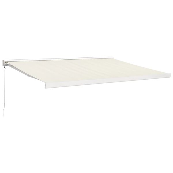 vidaXL Retractable Awning Cream 4.5x3 m Fabric and Aluminium