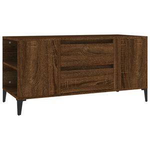 vidaXL TV Cabinet Brown Oak 102x44,5x50 cm Engineered Wood