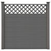 vidaXL Garden Fence with Trellis WPC 879x185 cm Grey