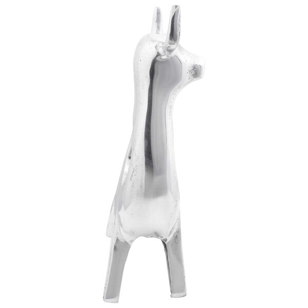 vidaXL Bull Sculpture Silver 22 x 9.5 x 34 cm Aluminium