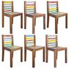 vidaXL Dining Chair | Set of 6 | Multicolour | Solid reclaimed wood | Standard