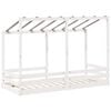 vidaXL Kids' Bed with Roof White 75x190 cm Solid Wood Pine