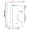 vidaXL Bedside Cabinets 2 pcs White 40x35x61.5 cm Solid Wood Pine