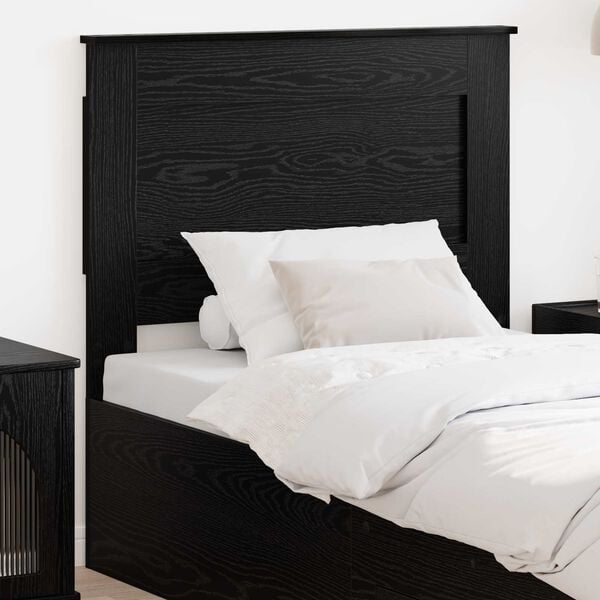 vidaXL Headboard with Headboard Black Oak 75 cm Engineered Wood