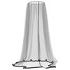 vidaXL Mosquito Net for Umbrella 220 Mesh Black &Phi;330x250 cm