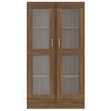 vidaXL Vitrine Cabinet Brown Oak 82.5x30.5x150 cm Engineered Wood