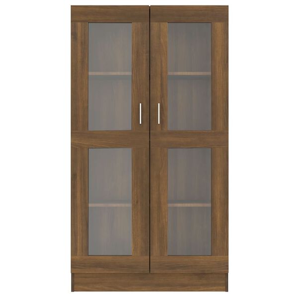 vidaXL Vitrine Cabinet Brown Oak 82.5x30.5x150 cm Engineered Wood