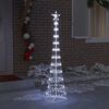 vidaXL LED Christmas Tree with Stand Cool White 51 x 51 x 190 cm Metal