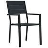 vidaXL Garden Dining Set 3 pcs Black Powder-Coated Steel