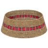 vidaXL Christmas Tree Collar Round Natural Dia. 75 x 25 cm Seagrass