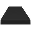 vidaXL Floating Wall Shelves 2 pcs Black 120x23.5x3.8 cm MDF