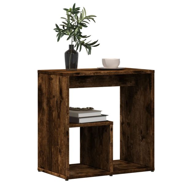vidaXL Side Table Smoked Oak 50x30x50 cm Engineered Wood
