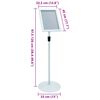 vidaXL Pedestal Poster Stand Silver 33 x 33 x 126 cm PVC and Steel