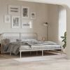 vidaXL Metal Replace Headboard White 200 cm