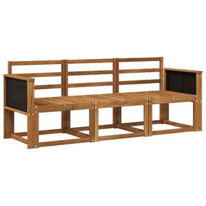 vidaXL Outdoor Sofa Set 3 pcs Natural Solid Acacia Wood