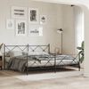 vidaXL Metal Replace Headboard Black 200cm
