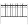 vidaXL Ring Fence Black 200 x 150 cm Powder-Coated Steel