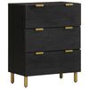 vidaXL Sideboards 2 pcs Black 60x33x75 cm Engineered Wood