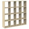 vidaXL Book Cabinet Sonoma Oak 137,5x29x137,5 cm Engineered Wood