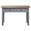 vidaXL Console Table Grey 110x40x72 cm Solid Pine Wood Panama Range